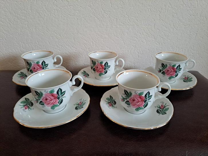 Kop en schotel rozen Winterling Kirchenlamitz Bavaria, Antiek en Kunst, Antiek | Servies compleet, Ophalen