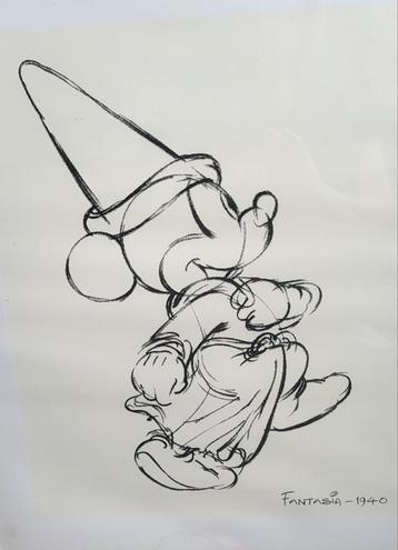 Fantasia Mickey Mouse Originele Schets 1940 beschikbaar voor biedingen
