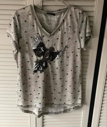 Gina T-shirt Vogelprint Maat 38 beschikbaar voor biedingen