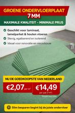 Groene ondervloerplaat 7mm – voor de ALLERLAAGSTE prijs!, Crème, 75 m² of meer, Overige typen, Nieuw