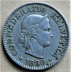 Zwitserland 10 Rappen 1880. (9), Postzegels en Munten, Munten | Europa | Niet-Euromunten, Verzenden, Overige landen, Losse munt