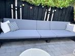 Douglas Houten Tuinbank Set met Sunbrella Kussens, Tuin en Terras, Tuinsets en Loungesets, Ophalen, Gebruikt, 6 zitplaatsen, Loungeset