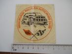 sticker 1972 RALLY CLUB Waalwijkse autocross auto cross, Verzenden, Zo goed als nieuw