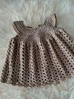 Handgemaakt gehaakt babyjurkje beige, Meisje, Jurkje of Rokje, Nieuw, Ophalen of Verzenden