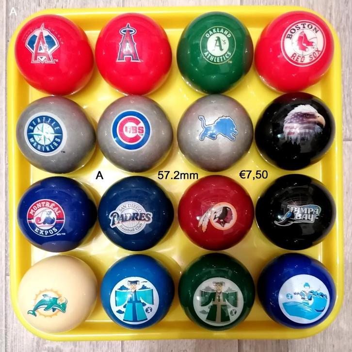 LOSSE POOL BILJART BALLEN per stuk te koop zgan, Sport en Fitness, Biljarten en Poolen, Zo goed als nieuw, Pooltafel, Ophalen of Verzenden