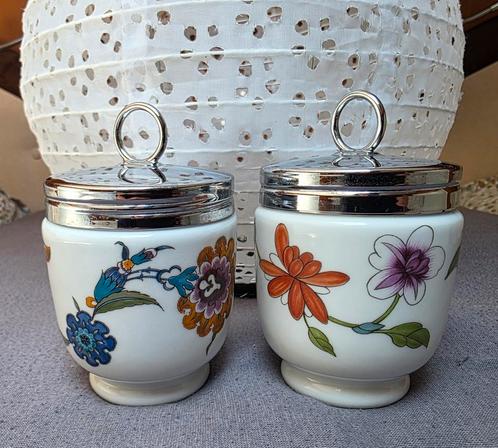 Vintage Engelse egg coddler dubbel ei /groot model, Huis en Inrichting, Keuken | Servies, Overige stijlen, Porselein, Ophalen of Verzenden
