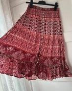 Maxi lange bohemian rood wit geprinte ibiza stijl rok S M, Blue Pearl, Ophalen of Verzenden, Zo goed als nieuw, Maat 36 (S)