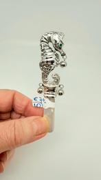 Zilveren babyrammelaar. Motief: zeepaard., Antiek en Kunst, Verzenden, Zilver