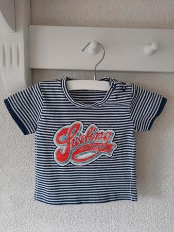 NIEUW! Sportief Blauw Wit Gestreept T-shirt Maat 68 beschikbaar voor biedingen