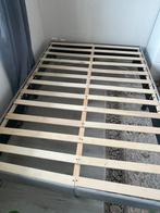 Gratis grijs bedframe 140x200 cm, Huis en Inrichting, Ophalen, Gebruikt, Tweepersoons, 140 cm