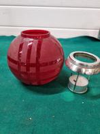 Waxcinelichthouder roodglas bol, Ophalen of Verzenden, 'T Olde Gre-j, Info@toldegrej.nl, Endepoelstraat 20f Didam