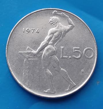 Italië 50 Lire - 1974  beschikbaar voor biedingen
