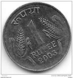 india 1 rupee 2003 N dot km 92.2, Postzegels en Munten, Munten | Azië, Verzenden, Midden-Oosten, Losse munt