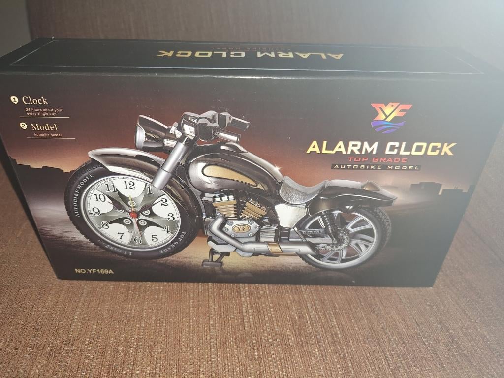 alarmklok motor, Ophalen of Verzenden, Zo goed als nieuw, Wekker of Tafelklok