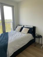 MALM bedframe + VALEVÅG matras (160x200) - Zo goed als nieuw, Zwart, Tweepersoons, Ophalen of Verzenden, Zo goed als nieuw