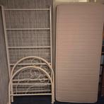 2* Wit metalen bedframe met matras, 85 tot 100 cm, Ophalen of Verzenden, Zo goed als nieuw, Matras