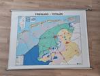 Kaart provincie Fryslan, Boeken, Atlassen en Landkaarten, Ophalen of Verzenden, 1800 tot 2000, Nederland, Landkaart