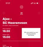 Ajax - sc heereveen 1x vak 401, Tickets en Kaartjes, Eén persoon, December