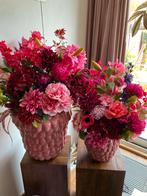 2 vazen gevuld met kunstbloemen, Ophalen, Overige kleuren, Minder dan 50 cm, Glas