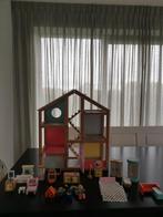 Leuk houten Hema poppenhuis met accessoires, Kinderen en Baby's, Speelgoed | Poppenhuizen, Ophalen of Verzenden, Gebruikt, Poppenhuis