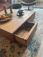 Salontafel teak vierkant, Huis en Inrichting, Tafels | Salontafels, Ophalen, Gebruikt, Koloniaal, Minder dan 50 cm