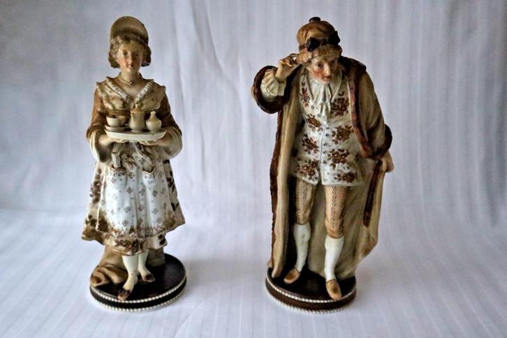 Antieke Sietzendorf porseleinen beelden 1880, Antiek en Kunst, Antiek | Porselein, Ophalen of Verzenden