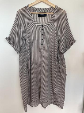 Henrik Vibskov gestreepte lange blouse jurk XS zwart beige beschikbaar voor biedingen