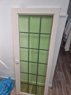 Glas in lood deuren - groen, Doe-het-zelf en Verbouw, Glas en Ramen, Ophalen, Minder dan 80 cm, Zo goed als nieuw, Glasplaat