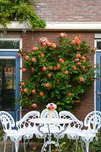 Engelse stijl wit ijzeren tuinset, Tuin en Terras, Tuinsets en Loungesets, Gebruikt, Ophalen