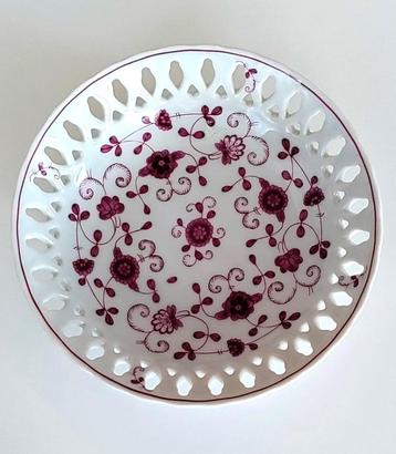 VINTAGE CHINA PURPUR PORSELEINEN KOM van A. WARNECKE beschikbaar voor biedingen