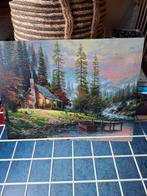 Schilderij met Licht - Boslandschap, Huis en Inrichting, Woonaccessoires | Schilderijen, Tekeningen en Foto's, Minder dan 50 cm