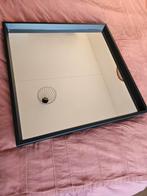 Ikea spiegel zwart/bruine omlijsting., Ophalen, Vierkant, Zo goed als nieuw, Minder dan 100 cm