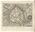 1786 - stadsplan van Gouda, Antiek en Kunst, Kunst | Etsen en Gravures, Ophalen of Verzenden