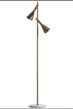 Vloerlamp lamp messing Woood marmer, Ophalen, Nieuw, Metaal, 150 tot 200 cm