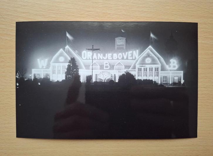 Foto staatsmijn Hendrik bij avond - Brunssum - 1938, Verzamelen, Foto's en Prenten, Nieuw, Foto, Gebouw, Voor 1940, Verzenden