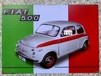 fiat 500 poster, Rechthoekig Liggend, Ophalen of Verzenden, Zo goed als nieuw, Canvas of Doek