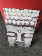 2 boeddha lijsten boedha met houten frame canvas de grootst, Ophalen of Verzenden, Hout, 50 tot 75 cm, 50 tot 75 cm