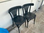 Twee cafe stoelen, Huis en Inrichting, Stoelen, Gebruikt, Twee, Zwart, Cafe