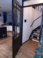 Opdekdeur met facet geslepen glas, Ophalen, 80 tot 100 cm, Binnendeur, Zo goed als nieuw