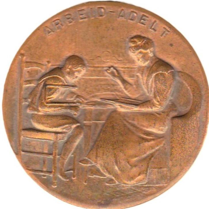 ARBEID - ADELT 2é HUISVLIJT TENTOONSTELLING 1930, Postzegels en Munten, Penningen en Medailles, Overige materialen, Verzenden