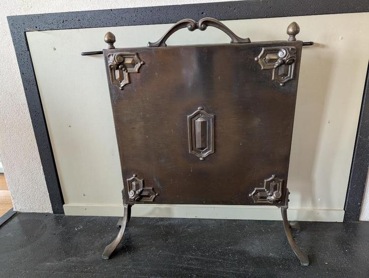 openhaardset + openhaard scherm, Huis en Inrichting, Haarden, Gebruikt, Houthaard, Ophalen