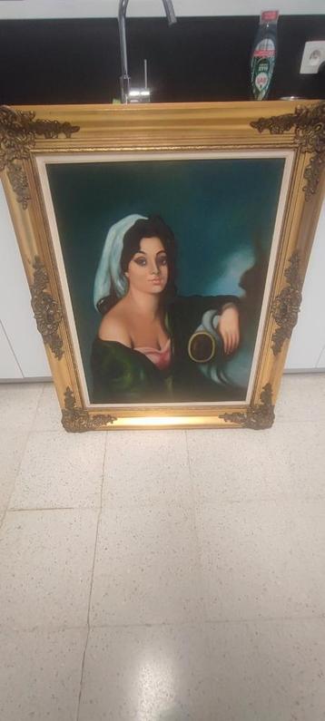 Groot Portret van een dame met kruik beschikbaar voor biedingen