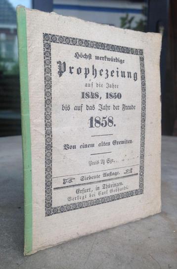 Prophezeiung auf die Jahre 1848 -1858 beschikbaar voor biedingen
