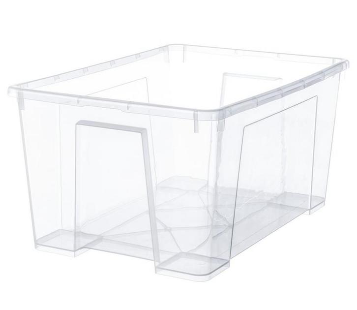 5x IKEA Samla Opbergers - 3 met deksel, Doe-het-zelf en Verbouw, Kratten en Dozen, Gebruikt, Bak of Kist, 50 tot 75 cm, Minder dan 35 cm