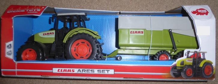Dickie Toys Claas Ares tractor met aanhanger nieuw in doos, Kinderen en Baby's, Speelgoed | Speelgoedvoertuigen, Nieuw, Ophalen
