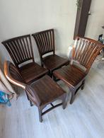 houten stoelen, Huis en Inrichting, Stoelen, Ophalen, Gebruikt, Bruin, Vier