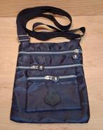 nylon schoudertasje zwart 19x24cm, Ophalen of Verzenden, Nieuw, Zwart