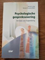Psychologische gespreksvoering, een basis voor hulpverlening, Gelezen, Ophalen of Verzenden, HBO, H.T. van der Molen; G. Lang