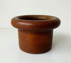 Keramiek vaas licht donkerbruin met brede rand Mobach 3171-k, Antiek en Kunst, Antiek | Keramiek en Aardewerk, Ophalen of Verzenden