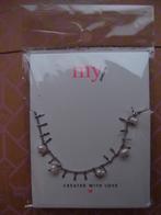 Erg mooi My Jewellery enkelbandje zilver pareltjes op kaart, Ophalen of Verzenden, Zo goed als nieuw, Zilver, Met bedels of kralen